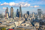 Fototapeta Miasto - Panoramic view to City of London from St Paul cathedral