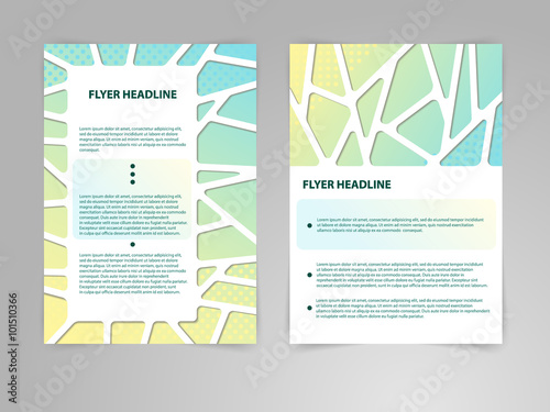 Abstract Brochure Flyer Design Vector Template In A4 Size With 3d