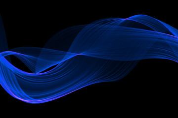 Wall Mural - blue glow energy wave. lighting effect abstract background with