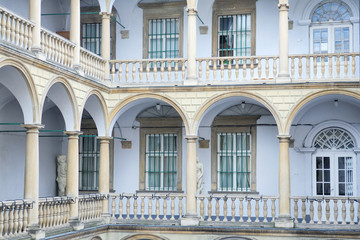 Poster - Italian courtyard (Palace Kornyakta) in Lviv, Ukraine