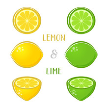 Vector Lemon And Lime Illustrations