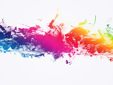  Colorful Abstract artistic watercolor splash background 