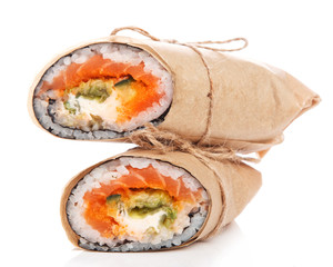 Canvas Print - Sushi burrito - new trendy food concept