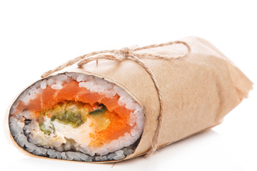 Sticker - Sushi burrito - new trendy food concept