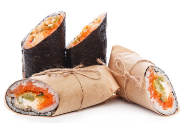 Canvas Print - Sushi burrito - new trendy food concept