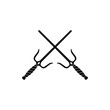 Sai weapon black simple icon
