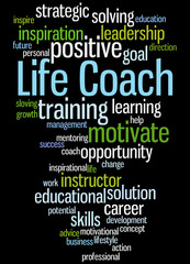 Life Coach, word cloud concept 2