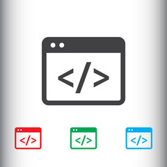 Fototapete - Coding icon