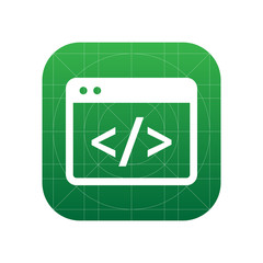 Fototapete - Coding icon
