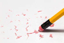 Pencil Erasing On Paper