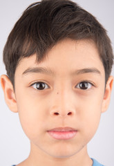 Wall Mural - Close up face with smiling kid portrait