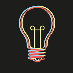 Poster - Creative idea in bulb shape