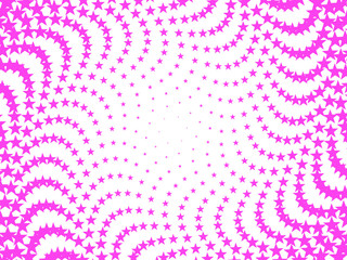Poster - Delicate retro pastel pink and white halftone star pattern backg