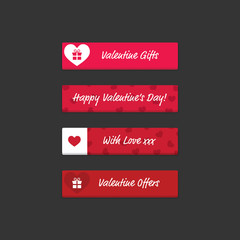 Wall Mural - valentine theme buttons