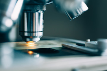Wall Mural - microscope in laboratory