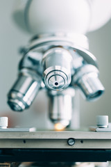 Wall Mural - microscope in laboratory