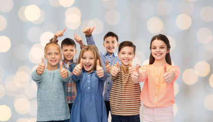 Poster - happy children showing thumbs up