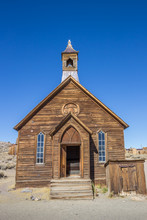 Old Church In Abandoned Ghost Town Bodie