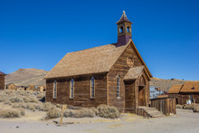 Old Church In Abandoned Ghost Town Bodie