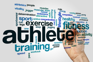 Poster - Athlete word cloud concept