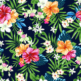 Fototapeta Na ścianę - colorful and cute tropical seamless print 