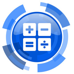 Aufkleber - calculator blue glossy circle modern web icon