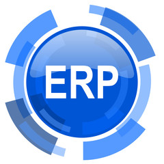 Aufkleber - erp blue glossy circle modern web icon