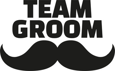 Wall Mural - Team Groom with mustache