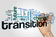 Transition word cloud concept