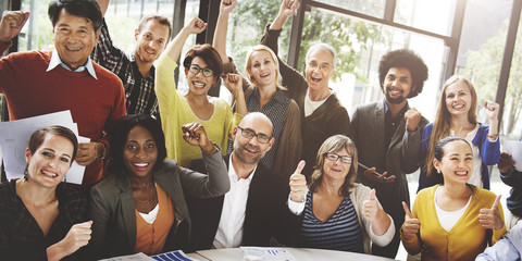 Poster - Business Team Success Achievement Arm Raised Concept