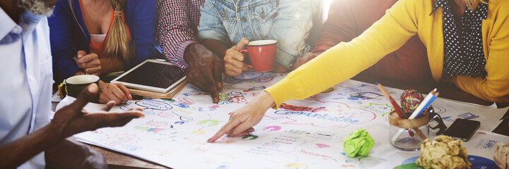 Wall Mural - Teamwork Meeting Brainstorming Social Communication Concept