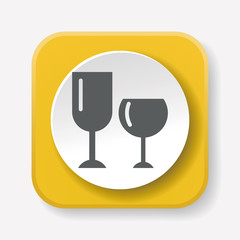 Sticker - Glass cup icon