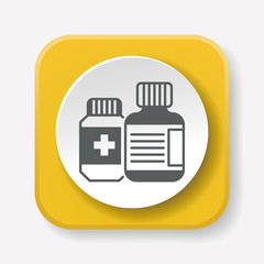 Canvas Print - medicine bottle icon