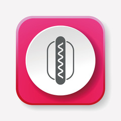 Poster - hot dog sausage icon