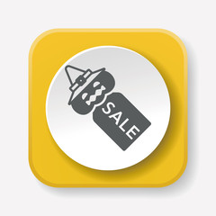 Sticker - halloween sale tag icon