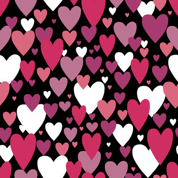 Seamless full heart background vector design suitable for wrapping, wallpaper