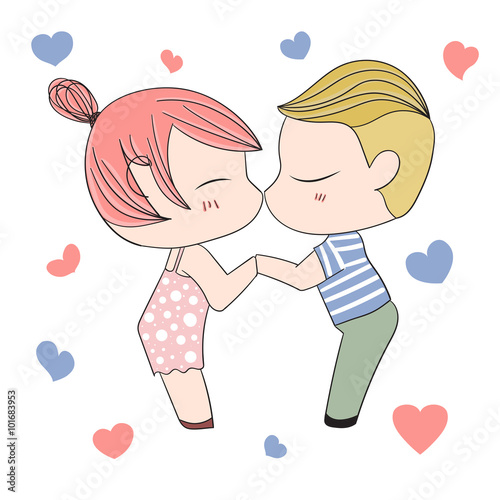 Romantic Concept Loving Boy And Girl Cute Cartoon Vector Illus Stock Vector Adobe Stock Romantic Concept Loving Boy And Girl Cute Cartoon Vector Illus Stock Vector Adobe Stock