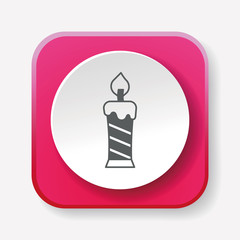 Poster - Christmas candle icon