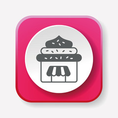 Sticker - shopping cart icon