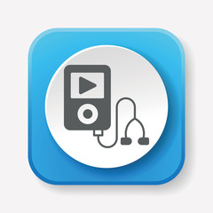 Canvas Print - music player icon