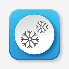 Wall Mural - snowflake icon