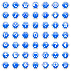 Sticker - business internet vector icons set 