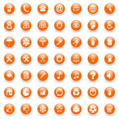 Aufkleber - internet vector icons set 