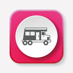 Poster - camping car icon