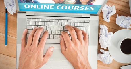 Poster - Composite image of online courses interface