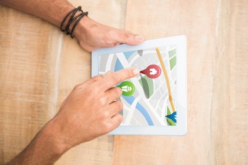 Poster - Composite image of colorful navigation pointers 