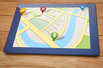 Poster - Composite image of map app