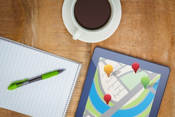 Poster - Composite image of map app