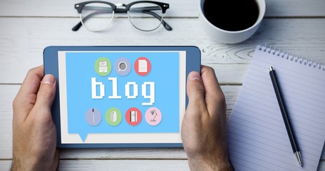 Poster - composite image of bubble blog and pictures