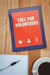 Poster - Composite image of call for volunteers
